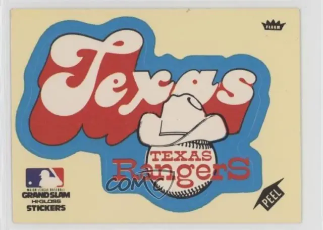 1977 Fleer Grand Slam Hi-Gloss Team Stickers Texas Rangers (Team logo)