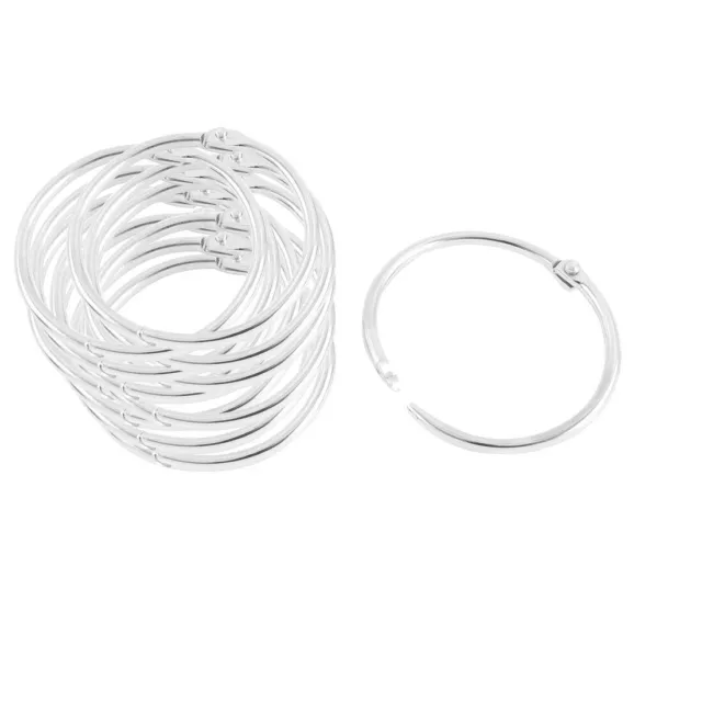 12 pcs 32mm Intérieur Dia lâche Feuille Binder Charnière Snap Anneau Porte-clés