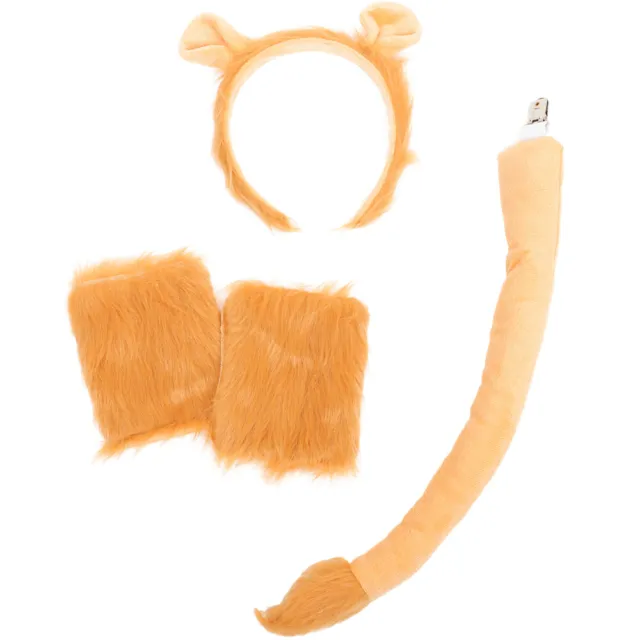 Lion Gloves Ears Headband Animal Costume Accessories Tail Apparel