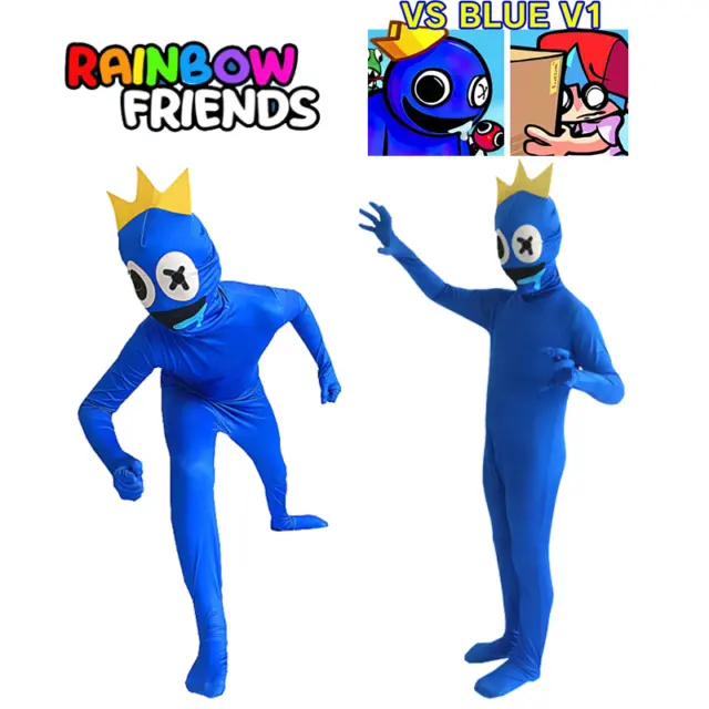 Roblox Rainbow Friends Cosplay Costume Kids Adults Halloween Outfit Role Play