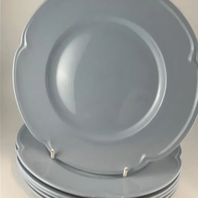 Vintage Johnson Brothers Grey Dawn Plates Set Of 6 - 8”