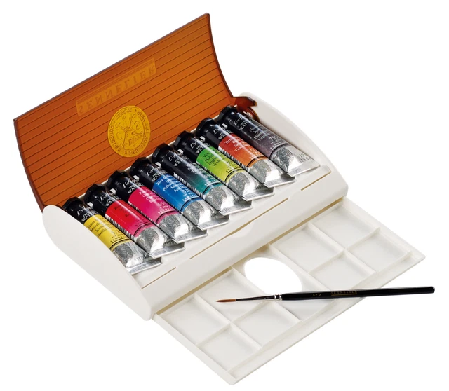 Sennelier French Artists' Watercolor Plastic Travel Set, 10ml Tubes, 8-Colors