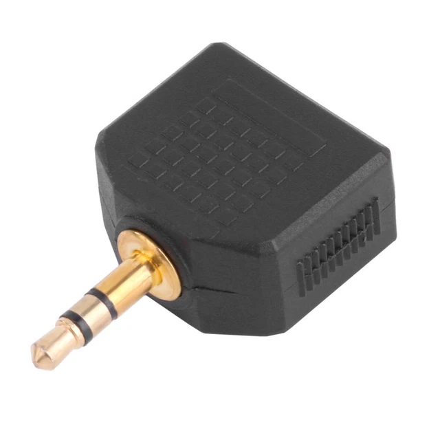 2pcs Gold Plated 3.5mm Male to Dual 3.5mm Female Y Splitter Audio Adapter