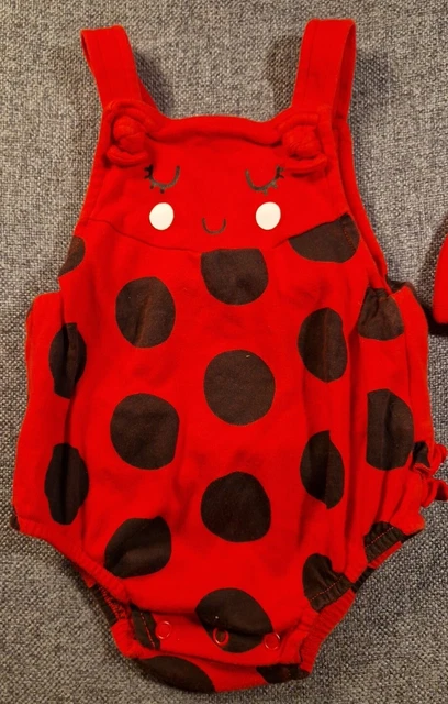 Ladybird Fancy Dress Outfit 3-6 Months Baby Girl Romper & Hat Halloween (F41) 2