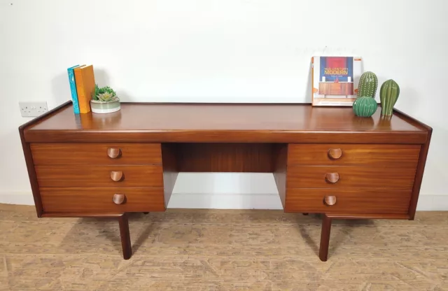 Vintage Retro White And Newton Dressing Table Desk Teak Mid Century 2