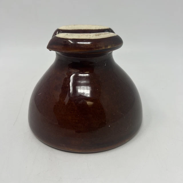 Vintage Rare Pinco 63 Tier Mushroom Porcelain Electrical Insulator Brown & Black 4