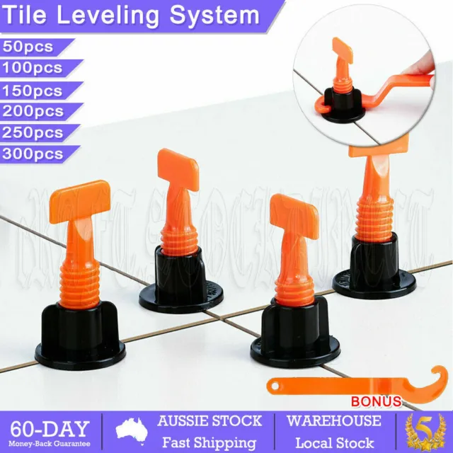 300PCS Tile Leveling System Clips Levelling Spacer Tiling Tool Floor Wall Wrench