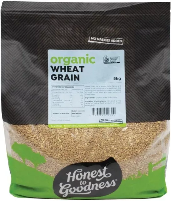 Honest to Goodness Farm Mill Organic Wheat Grain, 5 Kg, Honest to Goodness Farm