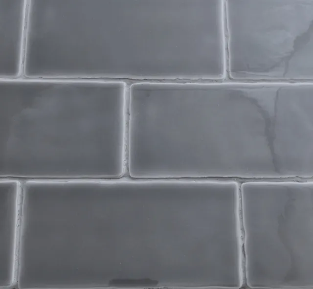 3x6 Dark Gray Glossy Subway Ceramic Tile, Wall and Backsplash Décor Kitchen Bath