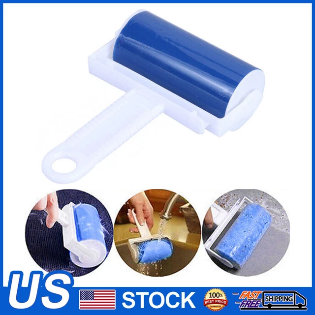 Reusable Sticky Lint Roller Washable Lint Pet Hair Brush Remover Sticky Rol US