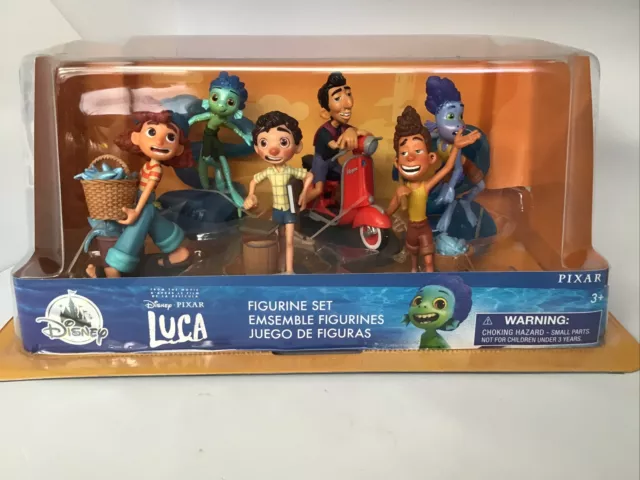 NEW Disney Pixar's Luca Figurine Figure Playset Toy 6 Piece Set Luca Cake Topper