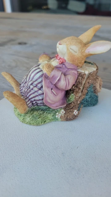 6 Lapins Miniatures En Biscuit Porcelaine – Fèves Vintage Allemandes – Multicolores – Occasion