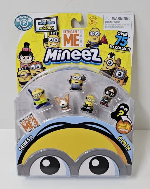 Despicable Me Minion Mineez Series 1 6 Pack Universal *Brand New & Sealed*
