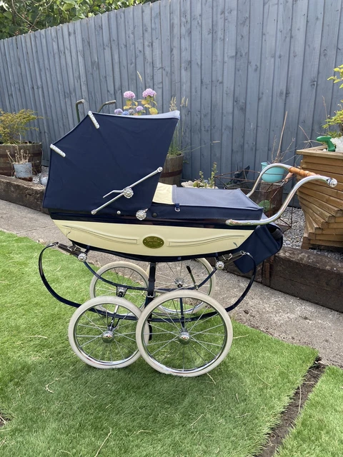 SILVER CROSS MILLENNIUM dark Blue Yellow Dolls Pram Limited