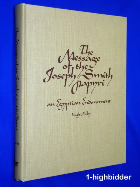 1975 Message of Joseph Smith Papyri Hardcover Mormon LDS Pearl of Great Price