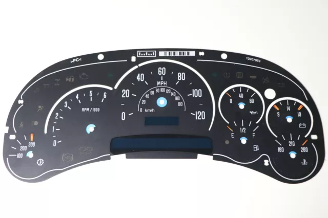 03-04 Cadillac Escalade Speedometer Instrument Cluster Gauge Face Overlay