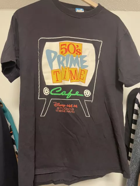 Vintage VTG 1989 Walt Disney World 50s Prime Time Cafe MGM Studios T Shirt XL