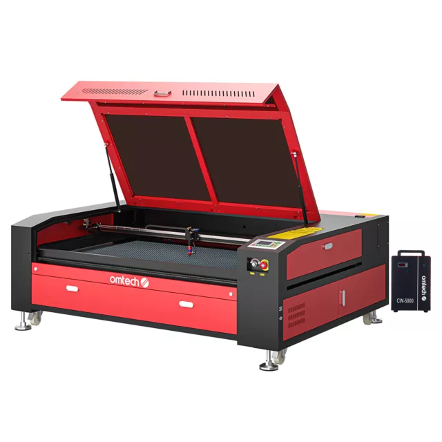 OMTech 60W 20x28 CO2 Laser Engraver Cutter with 4 Way Pass Through & Air  Assist