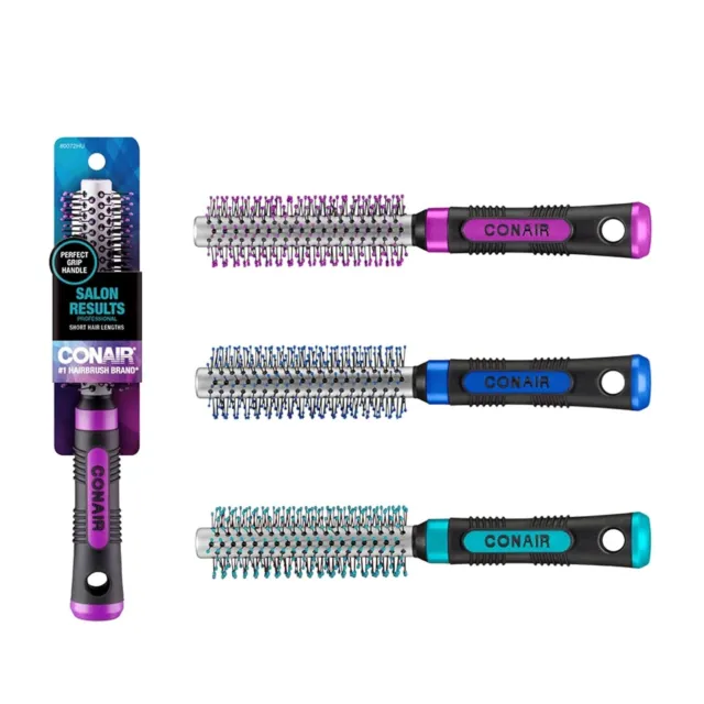 Conair Pro Hair Brush with Nylon Bristle X-Small Round Brush Men Women 80072IN1