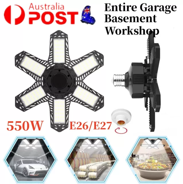 550W Super Bright LED Work Light Deformable Ceiling Lights Garage Workshop lamps