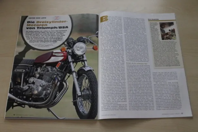 Motorrad Classic 1057) Triumph / BSA Dreizylinder seziert - ein interessanter Be