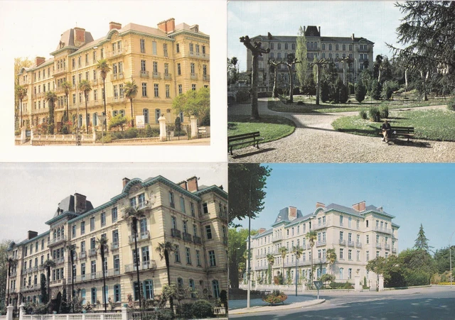 LOT DE 4 cartes postales postcards 10x15cm SALIES-DE-BEARN BEARN hôtel ...