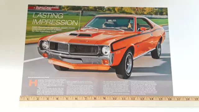 1970 Amc Javelin Mark Donohue Edition Original 2016 Article