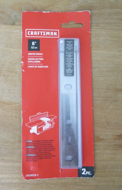 Craftsman 6-Inch HSS Jointer Knives cmzw020-2, Set of 2