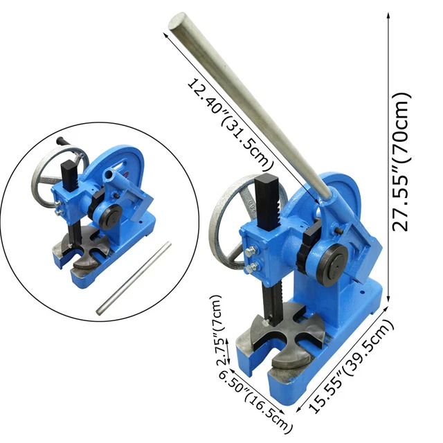 RATCHET ARBOR PRESS 2 Ton Manual Hand Plate Heavy Duty Press Machine