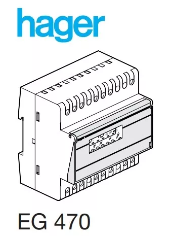 Hager EG470 4 channels time switch - weekly cycle FREE DHL EXPRESS SHIPPING