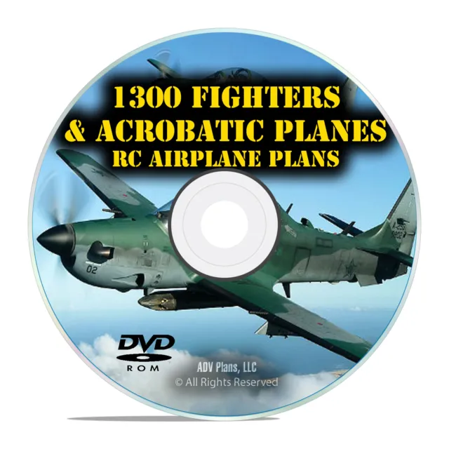 1300 Fighters and Aerobatics, Remote Control RC Model Aircraft Plans, DVD I23