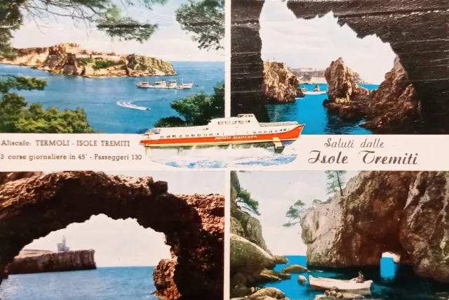 Cartolina - Saluti dalle Isole Tremiti - Vedute diverse - 1965