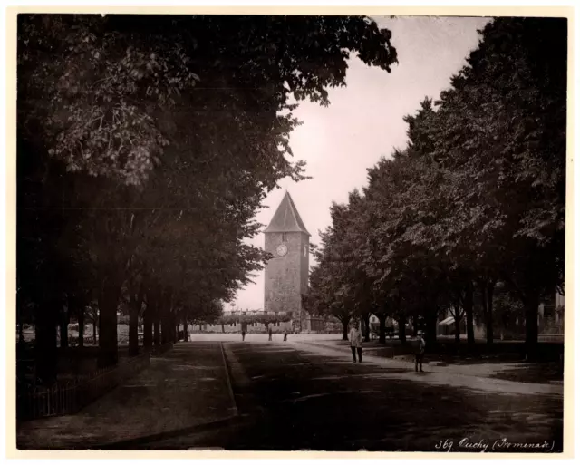 Suisse, Lausanne, Ouchy, promenade Vintage print,  Photomécanique  23x29