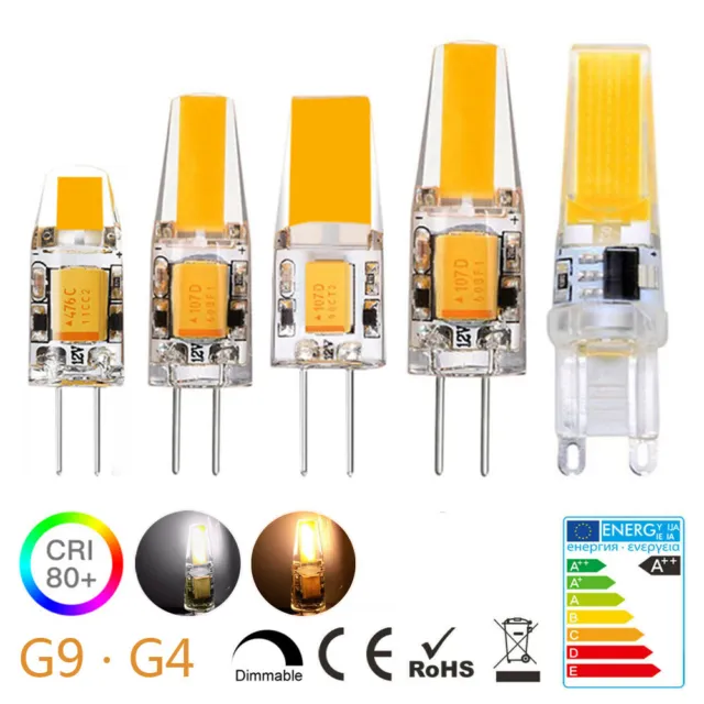G4 G9 LED COB 3W 5W 6W 9W Lampen Dimmbar Leuchtmittel Warmweiß Kaltweiß 12V 220V