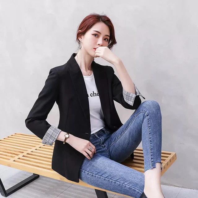 Veste De Bureau Femme NEXT - Gris à Rayures, Taille 12 - Occasion Très Bon état