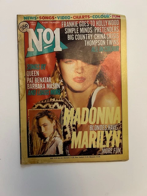 マドンナ　表紙 UK雑誌 　No1 Number One (1985) マドンナ 表紙 UK雑誌 No1 Number One (1985) マドンナ 表紙 UK