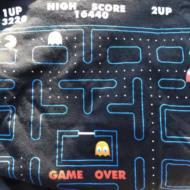 Medium cotton mix  Pac-Man T-shirt!! Clean Very Nice Dark Color  Print