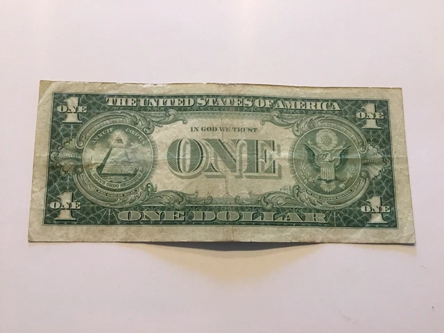 Vintage Star 1935-H $1 Silver Certificate One Dollar Bill Blue Seal Washington 3
