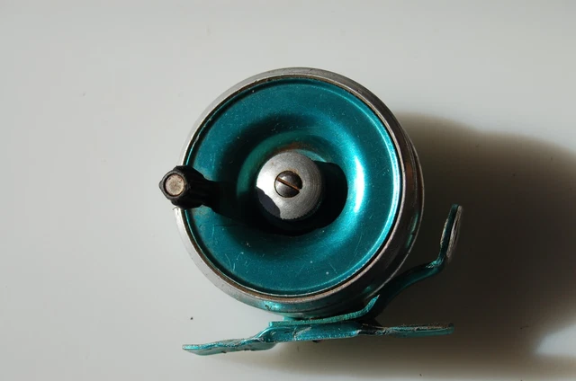 Moulinet De Pêche Ancien Peerless - Aluminium, Vert, Fabrication Française
