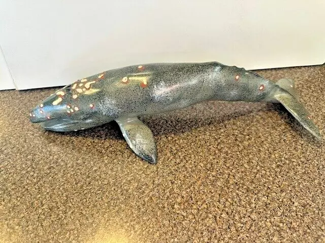 Vintage 1991 13” Safari Ltd Gray Whale Monterey Bay Aquarium Large Figure