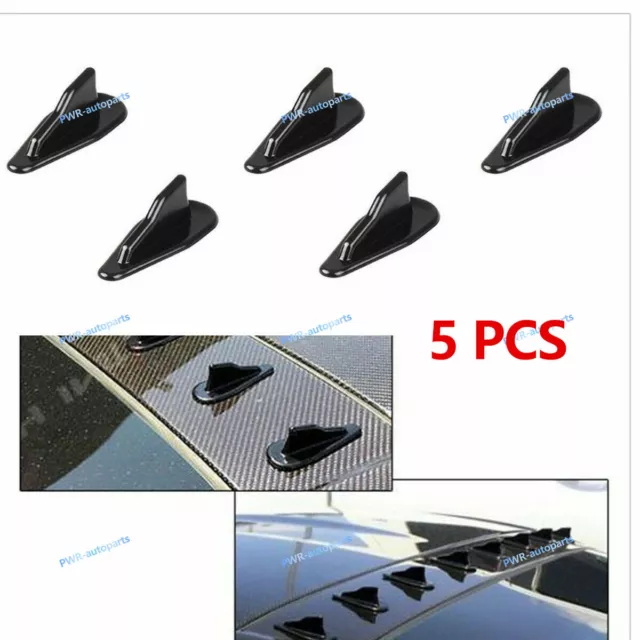 5PCS Vortex Generator Kit Universal EVO Style Roof Shark Fins Spoiler Wing