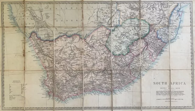 EDWARD STANFORD 1874 MAP SOUTH AFRICA Henry Hall Cape Natal COLONIAL CARTOGRAPHY