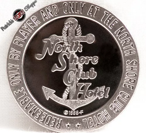 $1 Proof-Like Slot Token North Shore Club Casino 1966 Fm Mint Lake Tahoe Nv Coin
