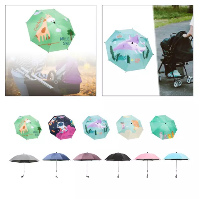 Parapluie de landau avec pince, parapluie de poussette de bébé, parapluie