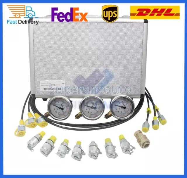 Hydraulic Pressure Gauge Set Hydraulic Pressure Test Kit for Komatsu John