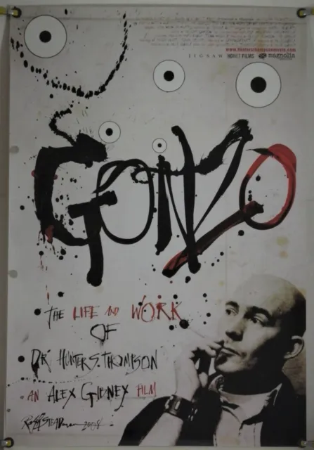 Gonzo Rolled Orig 1Sh Movie Poster Hunter S. Thompson Bio Ralph Steadman (2008)