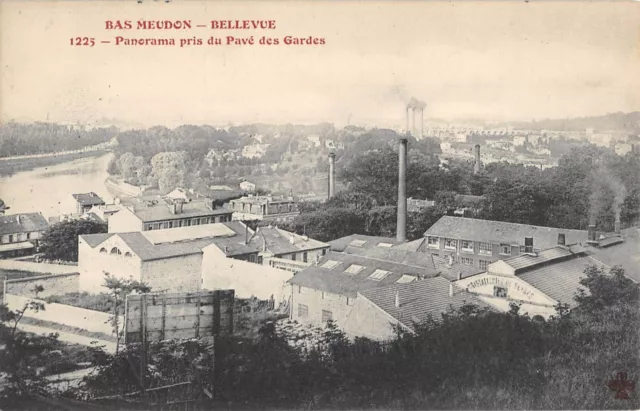 Cpa 92 Bas Meudon / Bellevue / Panorama Taken From The Pave Des Gardes / Factory