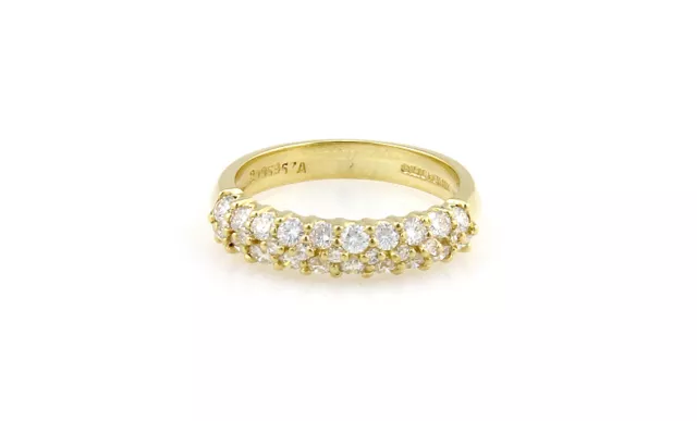 Jose Hess 18K Yellow Gold 1.30ct 2 Row Diamond Designer Band Jose Hess 18K Yellow Gold 1.30ct 2 Row Diamond Designer Band