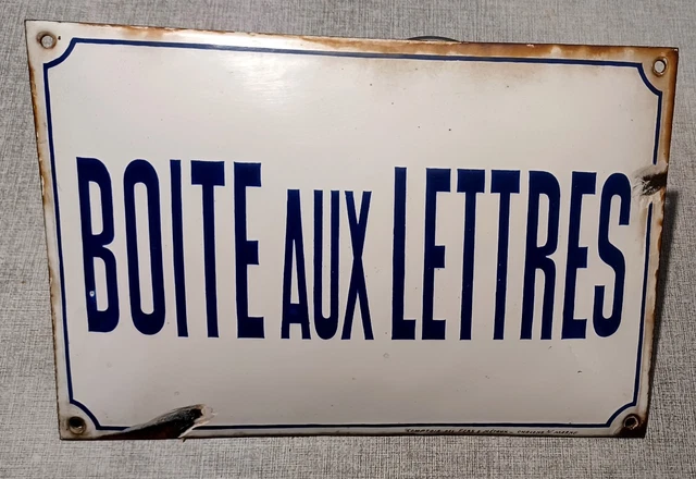 Plaque émaillée Humoristique Déco : ICI C'EST MIEUX QU'EN FACE - Tôle Métal Neuve