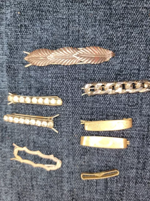 Lot 8 Vtg Womens Womens Hair Barretts. Retro. 1970's